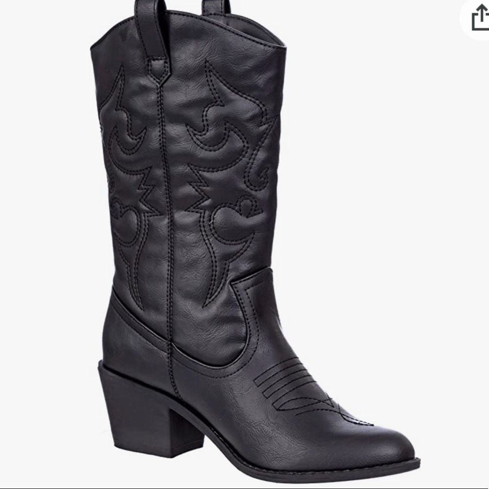 NEVER WORN!!! Black Cowboy Boots!
